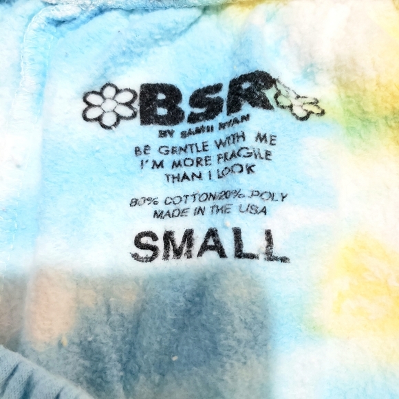 2 Pair BSR By Samii Ryan Jogger Sweat Pant Womens S Tie Dye Rainbow Stars Fleece - Picture 7 of 11